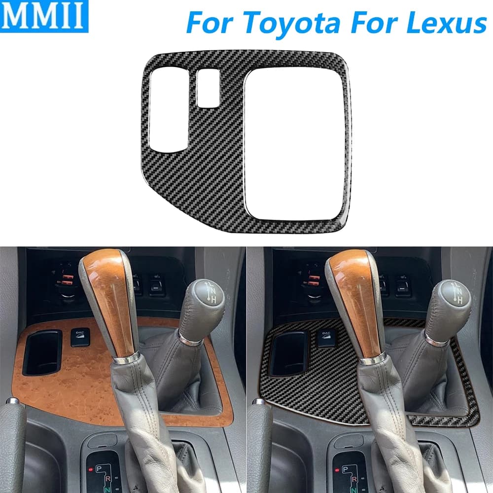 Per Toyota Prado Per Lexus GX 2003-2009 In Fibra di Carbonio Centrale DAC Pannello di Controllo Differenziale Copertura Trim Accessori Auto Adesivo