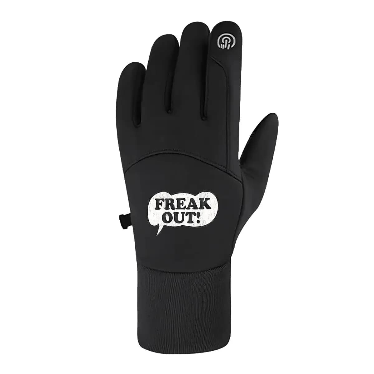 Freak Out! Guanti da ciclismo invernali ispessiti con bolle di parole per uomo Guanti touchscreen da moto