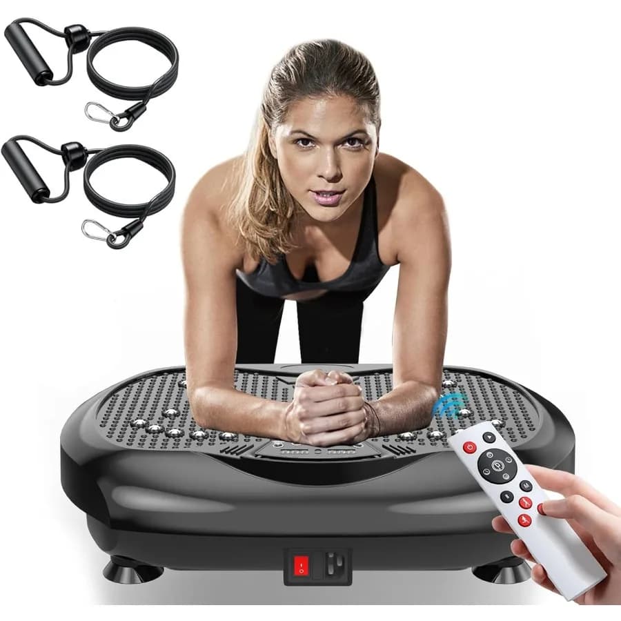 Exercise machine with vibrating plate - Lymphatic drainage machine with vibrating platform for body workout for fitness at home for weight loss