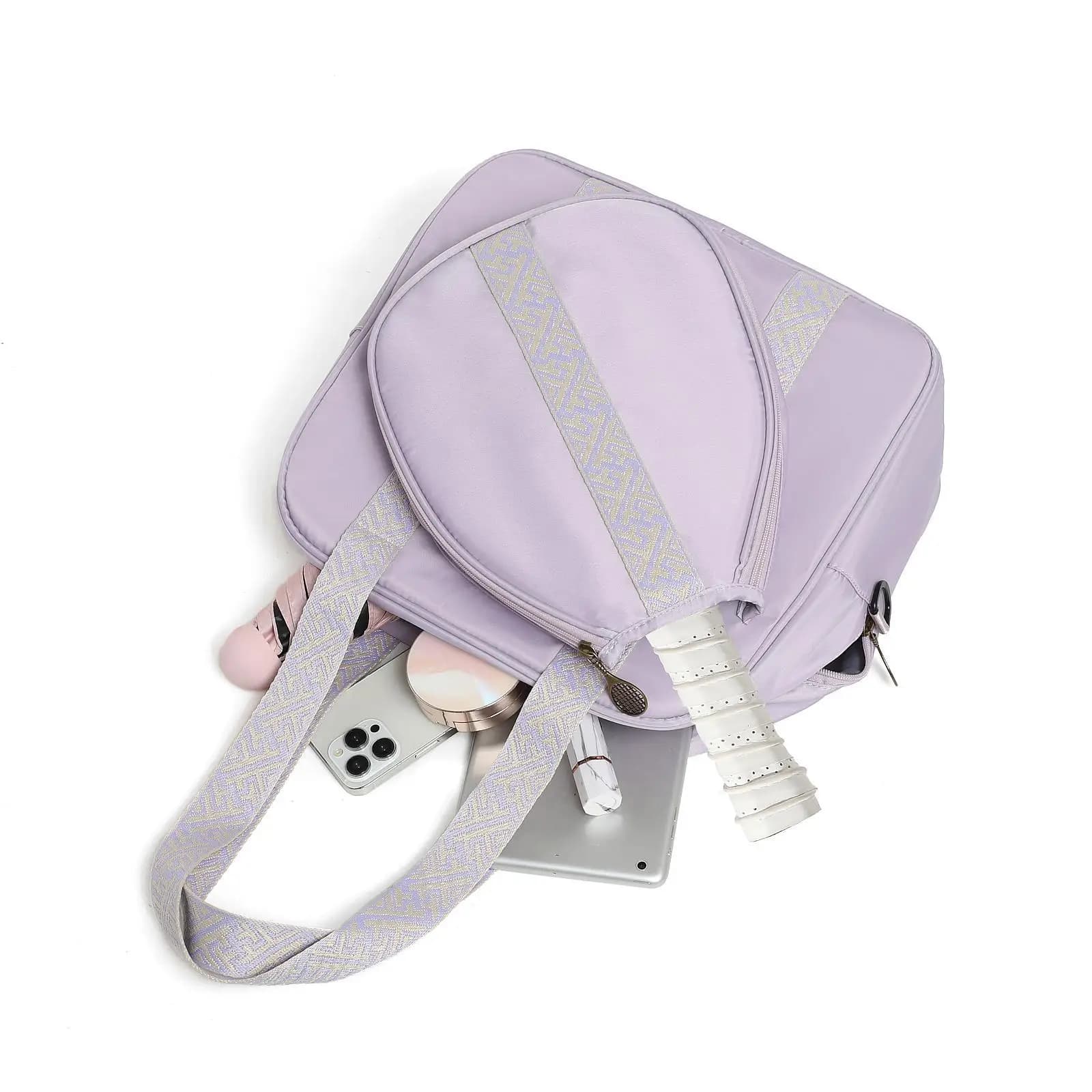 Pickleball bag, tennis bag with front pocket, Oxford fabric transport bag, gym bag