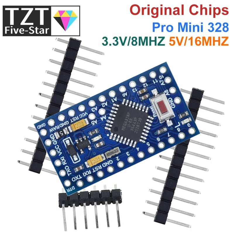 TZT Pro mini ATmega32U4 5V 16MHz Chip originale Sostituisci ATmega328 per Arduino Pro Mini con intestazione pin a 2 file per Leonardo UNO R3