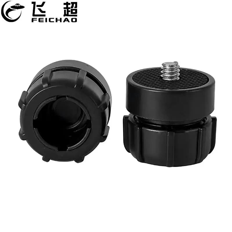 Adattatore per testa a sfera in plastica Supporto per clip per supporto per telefono per treppiede Convertitore per testa a sfera Adattatore per giunto a testa sferica da 1/4 da vite a 17 mm
