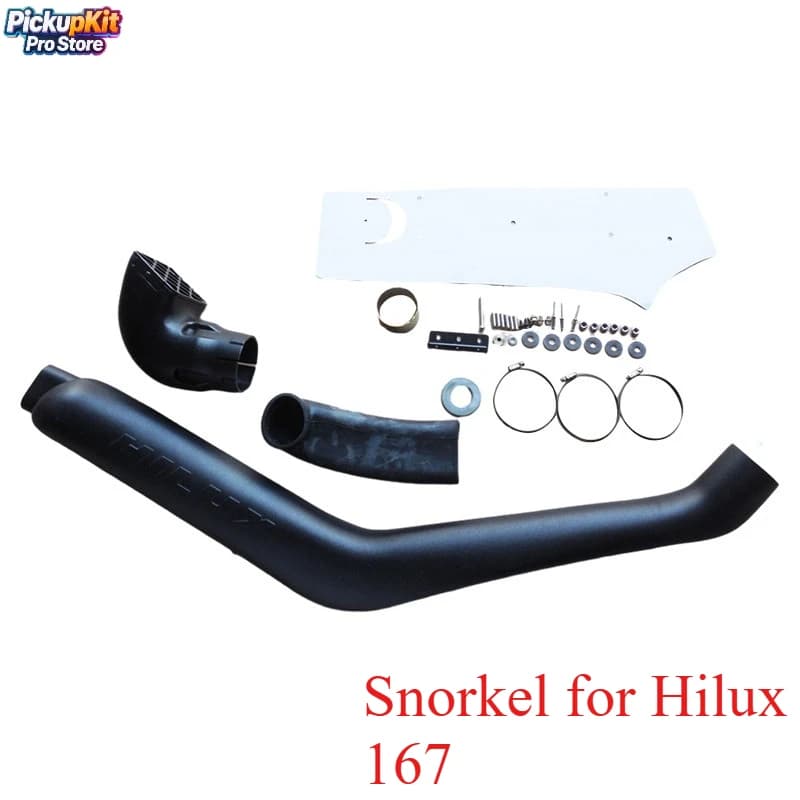 304 stainless steel left side snorkel for Hilux 167 off-road tram tube water / dust proof