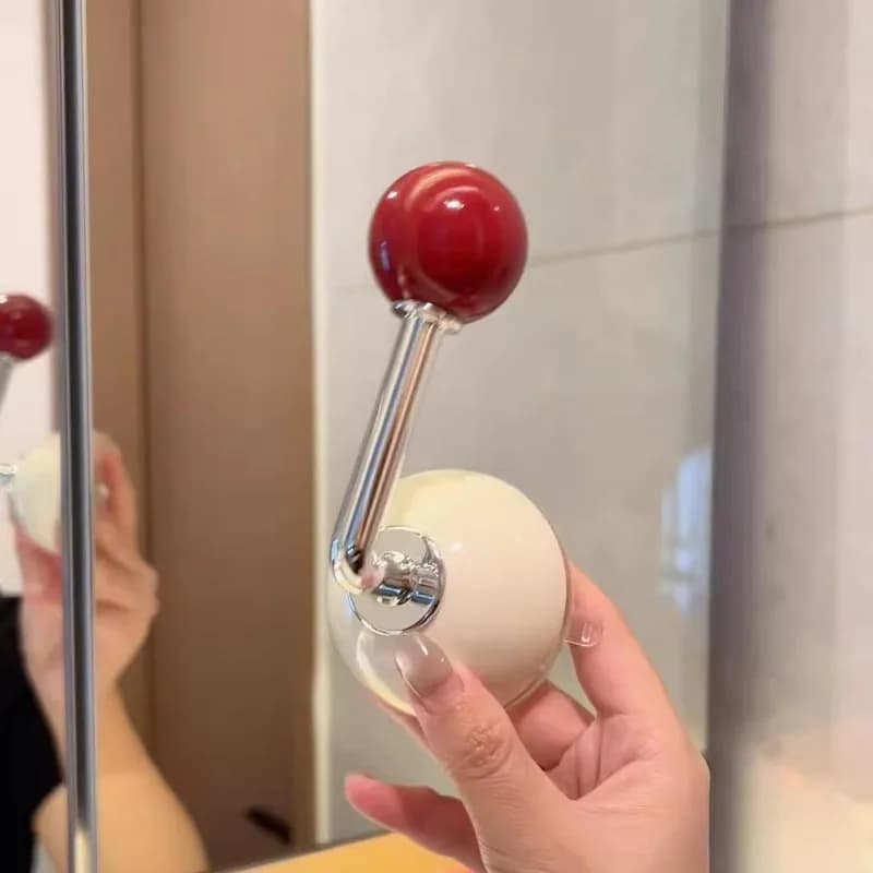 Dopamina Gancio a ventosa non perforato Camera da letto Fascia per capelli Artefatto per riporre ABS Gancio da parete per vestiti da bagno Accessori per la casa