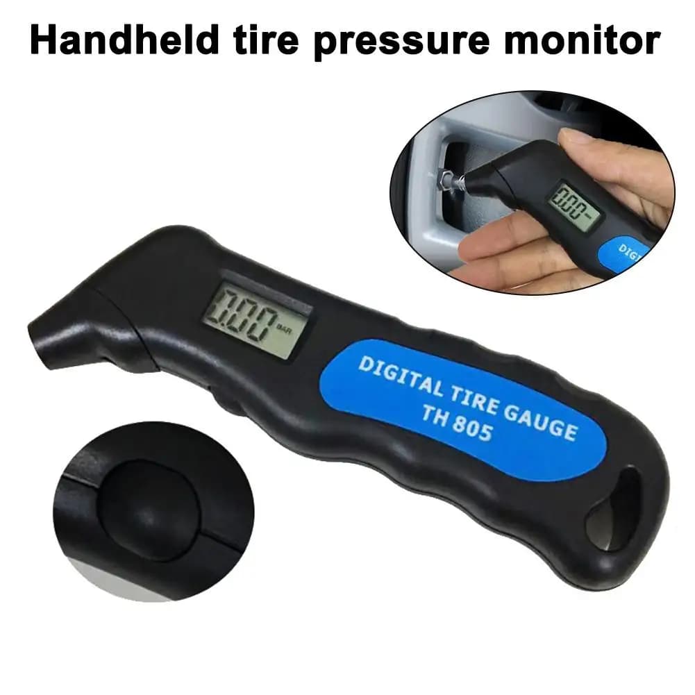 Portable Digital Air Pressure Monitor for Car Tires LCD Display Pressure Gauge Barometer Universal Car Bike Car Tester