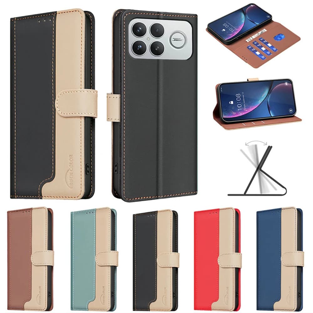 Custodia a Portafoglio in Pelle con Blocco RFID per Xiaomi Poco F8 Ultra 5G, Cover di Lusso per Poco M8 Pro, Custodia per Telefono Mi F8 F 8 Pro M8
