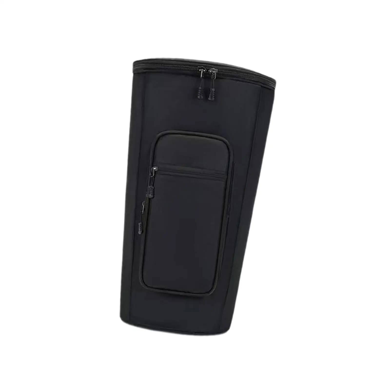 Borsa per Djembe Nera con Imbottitura Interna, Accessorio per Strumento Musicale, Tracolla Regolabile Traspirante e Confortevole