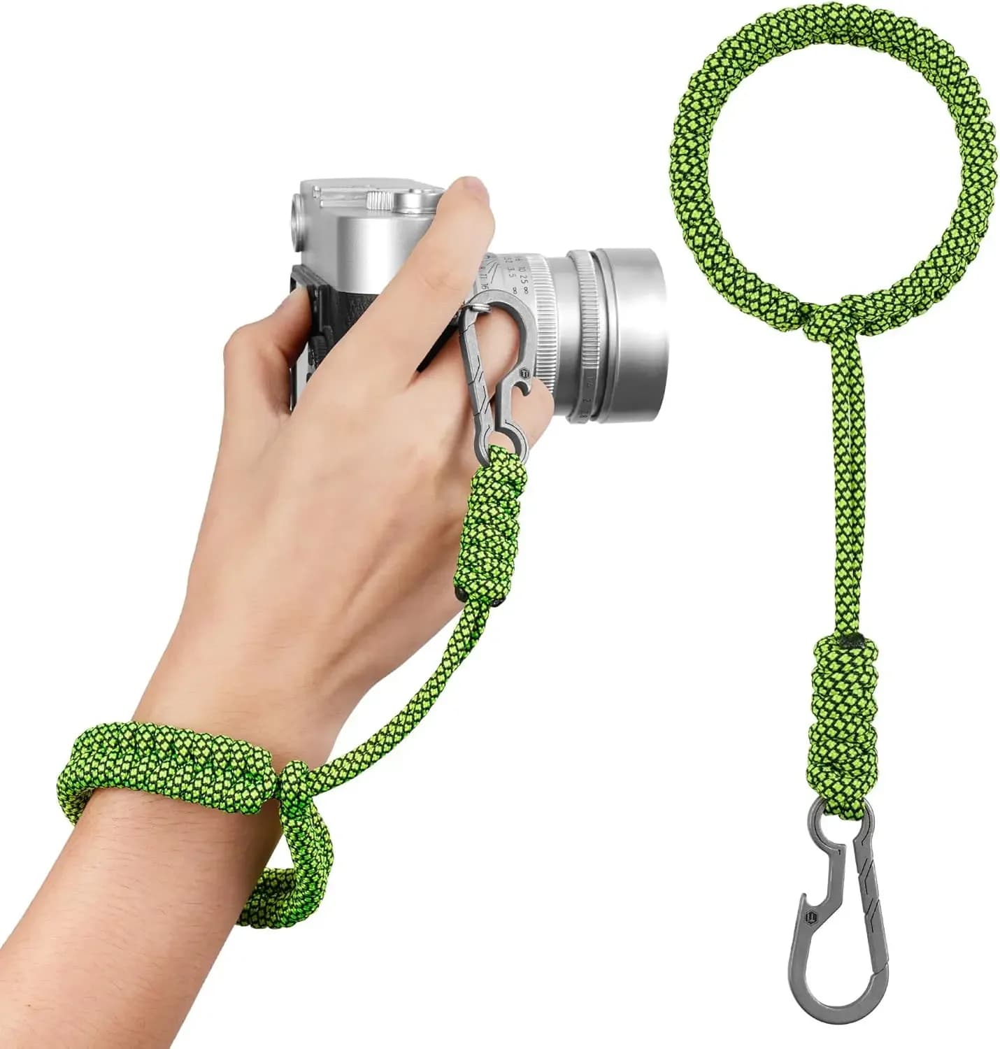 KeyUnity KC03 Camera Wrist Strap Adjustable Paracord with Carabiner, Braided Lanyard for Key, Cell Phone, Camera, and Wallet