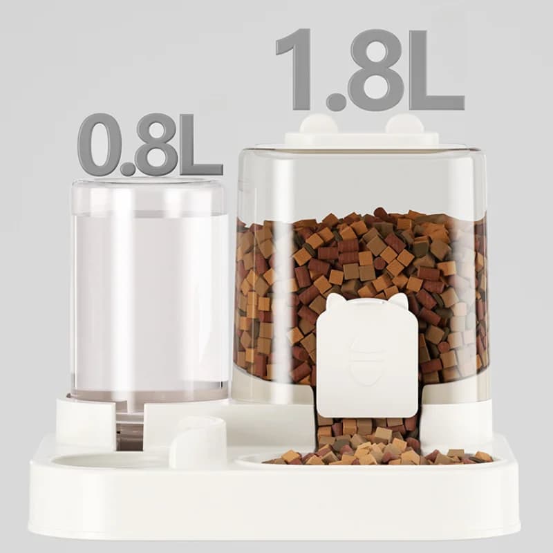 Ciotola Intelligente TT per Gatti e Cani con Dispenser d'Acqua Integrato - Distribuzione Automatica di Cibo per Cani e Gatti - Accessori per Animali Domestici