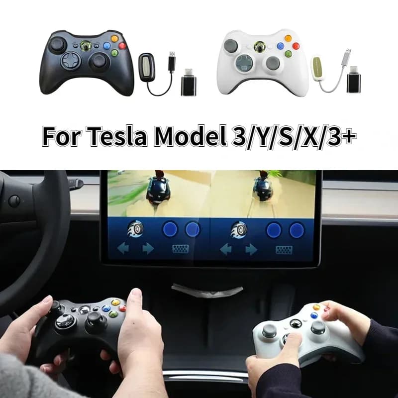 Maniglia di gioco wireless per auto per Tesla Model 3/Y/S/X Controller schermo TV Tablet PC Joystick adatto per accessori XBox 2021-2024