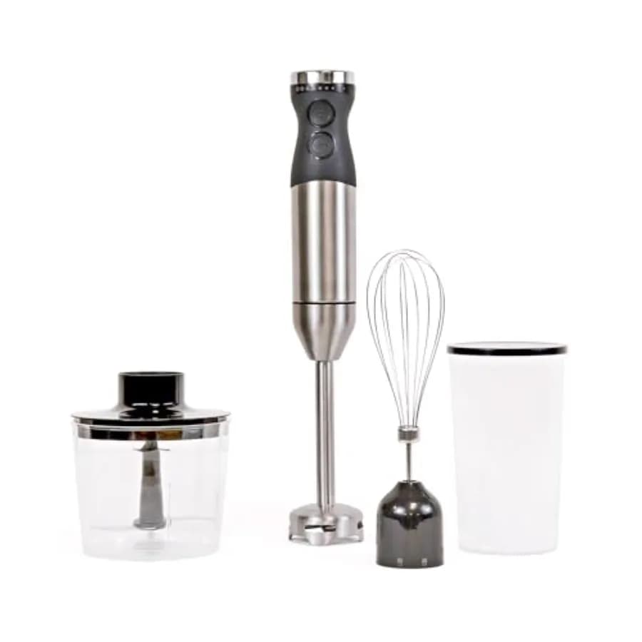 Frullatore a immersione Kenmore - Frullatore elettrico portatile con frusta in acciaio inossidabile a velocità variabile per Smoo