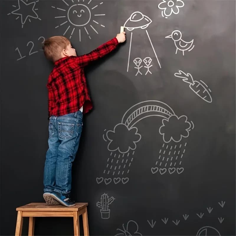 Carta da parati magnetica per lavagna: superficie adesiva statica lavabile per l'organizzazione della camera dei bambini/ufficio, decorazione murale