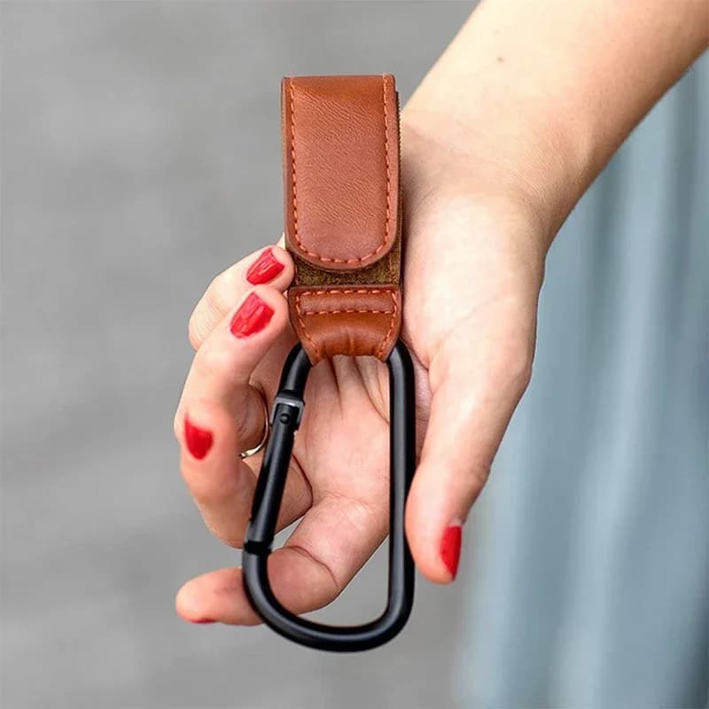 1-4pcs PU Leather Baby Bag Stroller Hook Pram Rotate 360 Degree Rotatable Cart Organizer Pram Hook Crochet Stroller Accessories