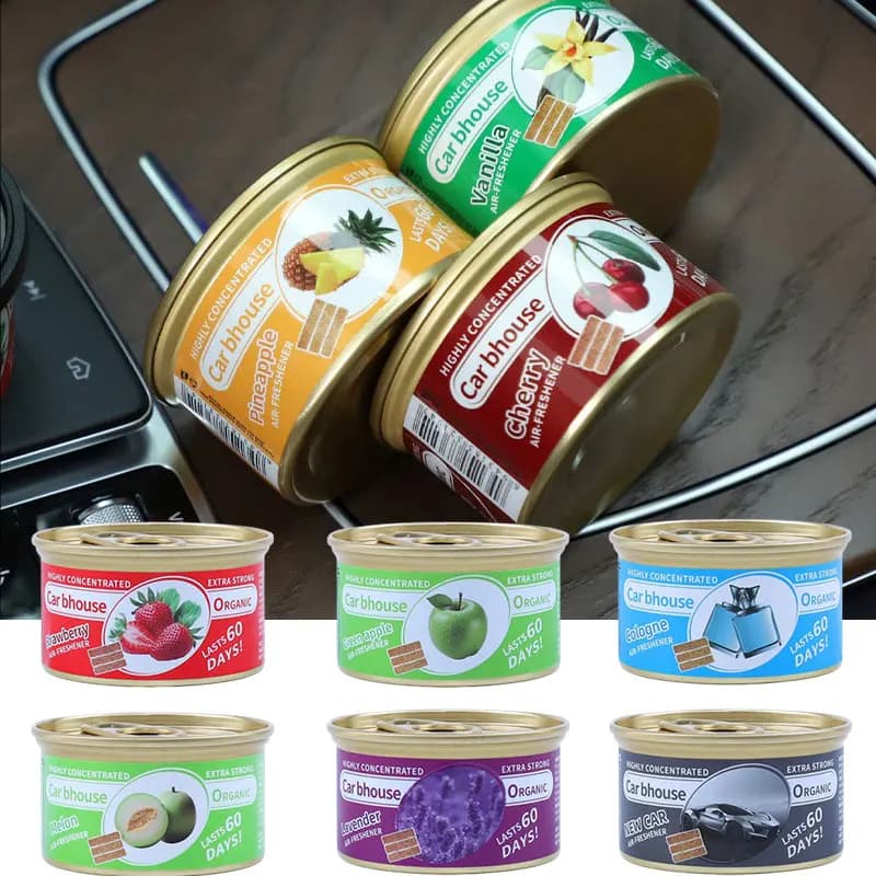 Deodorant for auto Fruit perfume Organic cans Odor remover Long-lasting strong fragrance essential for automatic home closet