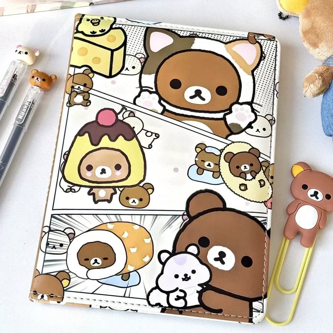Rilakkuma diario notebook nuovo kawaii Relax Bear a5 legante nota studente scuola planner Blocco note bambini Manuale regalo di cancelleria