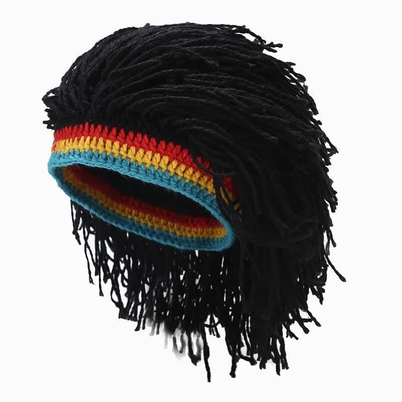 Unisex synthetic wig with fake braid Dreadlock, cap, handmade crochet hat, Gorro Rasta Jamaica, hip-hop dance hat for African parties