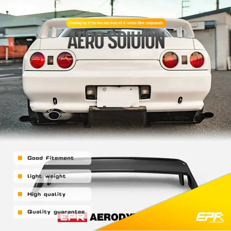 Accessori auto per Nissan Skyline R32 GTR OEM Spoiler posteriore in fibra di carbonio Fibra lucida Tronco Ala Boot Copertura Racing Body Kit Trim