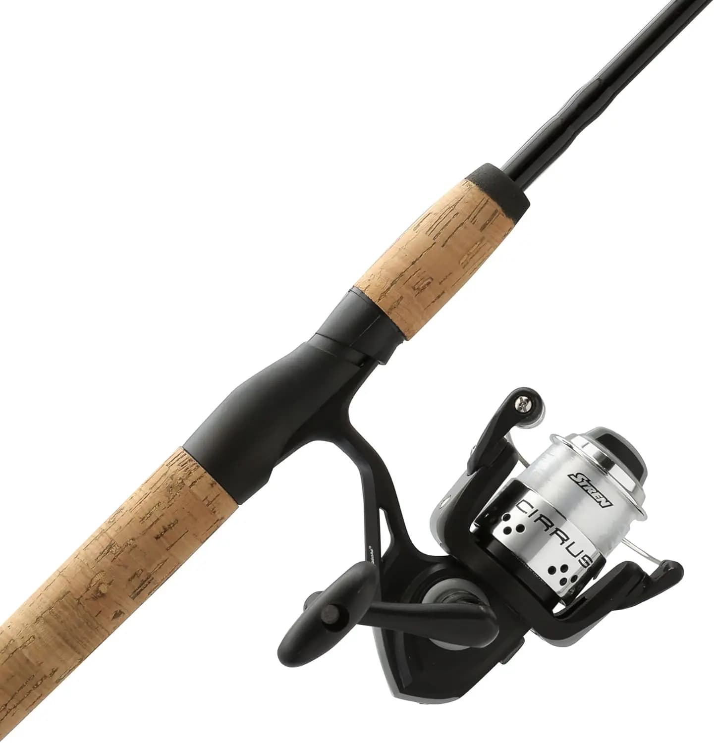 Canna da Pesca Spinning e Mulinello Combo 6'6'', Canna in Grafite in 2 Pezzi, Mulinello Misura 30 con Filo Pre-Enrollato