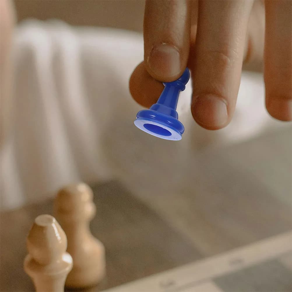 Set di 64 Pezzi Multicolore in Plastica per Scacchi, Accessori per Giochi da Tavolo per Feste e Famiglia