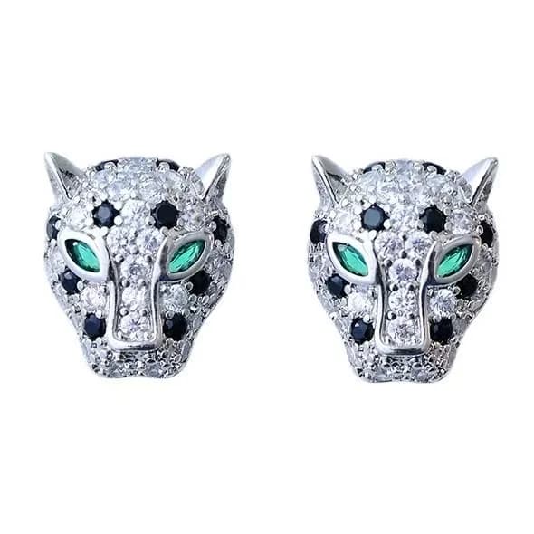 Korea New Design Fashion Jewelry Exquisite Copper Set Zircon Colorful Animal Leopard Earrings Luxury Women's Gala Party Earrings