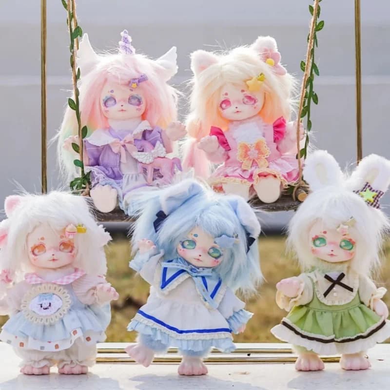 Dumia Forest Family Peluche Vinile Cieco Scatola Bambola Zaino alla moda Pendenti Ornamenti Regali - Figurine a sorpresa Giocattoli da collezione