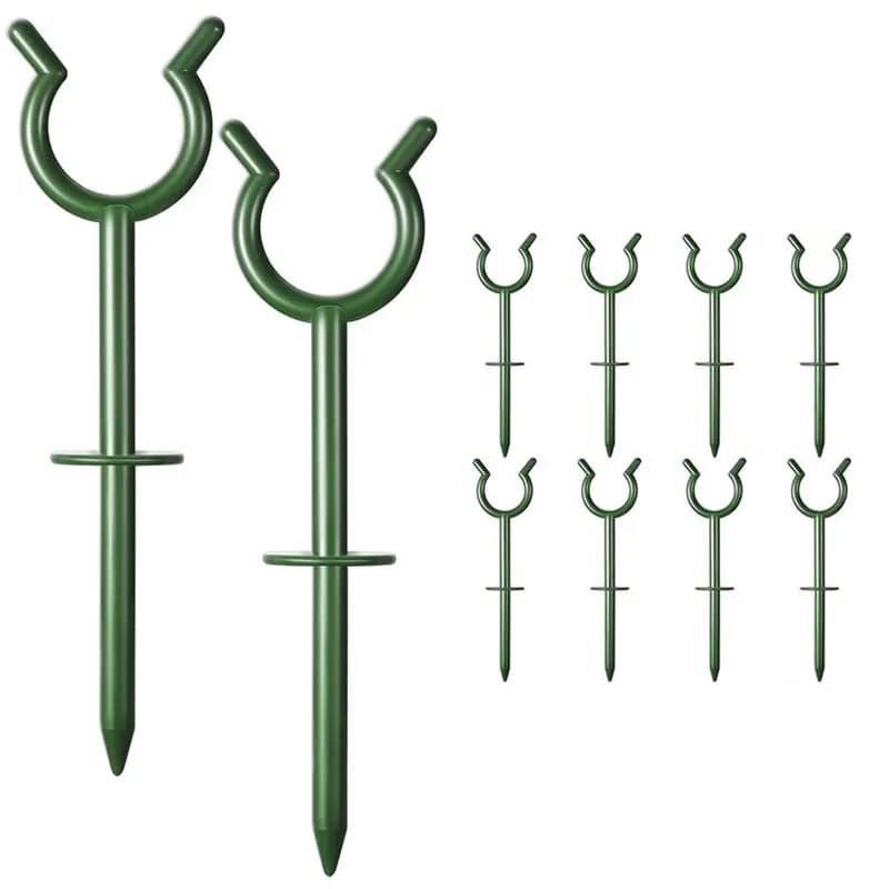 MAKE-10 Pezzi Supporti per Tubo da Giardino, Guida Decorativa per Esterni, Picchetti di Supporto per Mantenere l'Acqua Fuori dal Prato