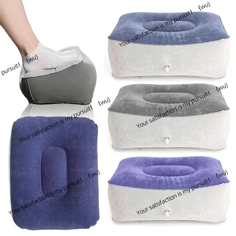 Cuscino gonfiabile poggiapiedi in PVC, cuscino ad aria per viaggi, ufficio, casa, per rilassare le gambe sotto la scrivania