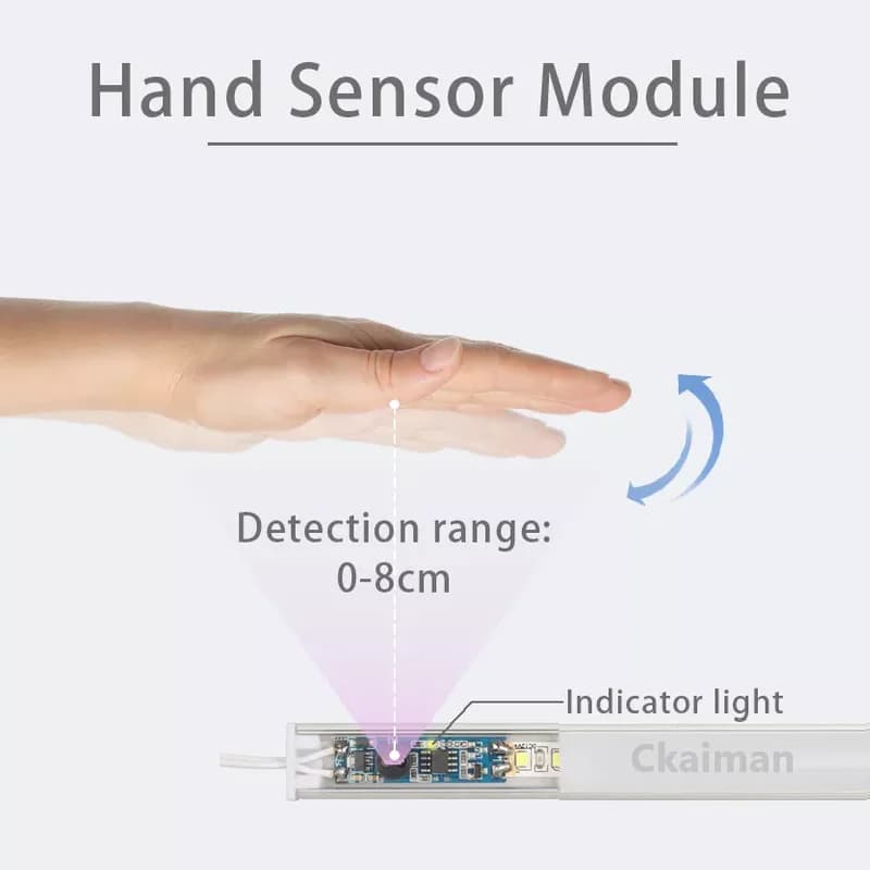 Modulo interruttore di rilevamento del movimento manuale senza contatto IR interruttore di rilevamento dell'oscuramento a LED DC 12V 24V per luci a LED per armadietto e armadio
