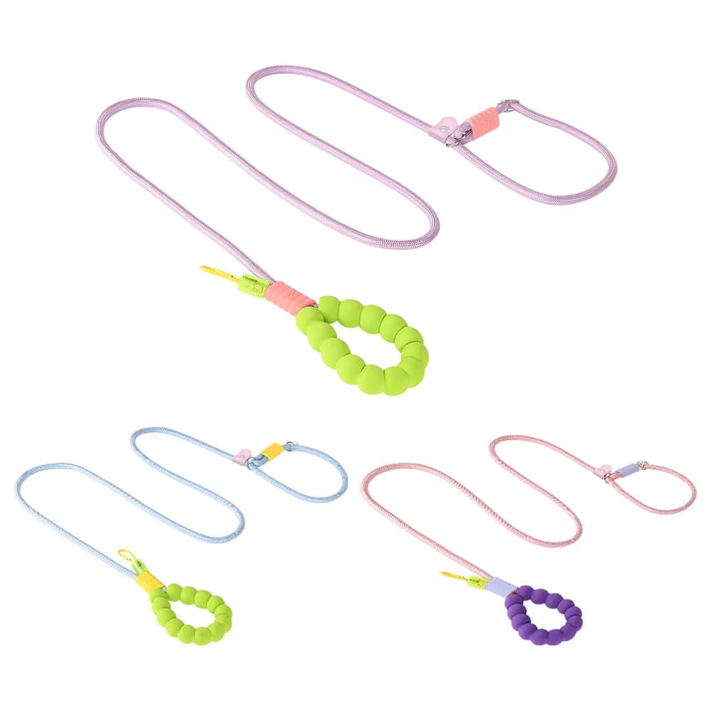 Guinzaglio per Addestramento Cani Senza Trazione, Corda Intrecciata in Nylon Resistente da 2,1 m con Impugnatura in Schiuma per Cani Piccoli, Medi e Grandi