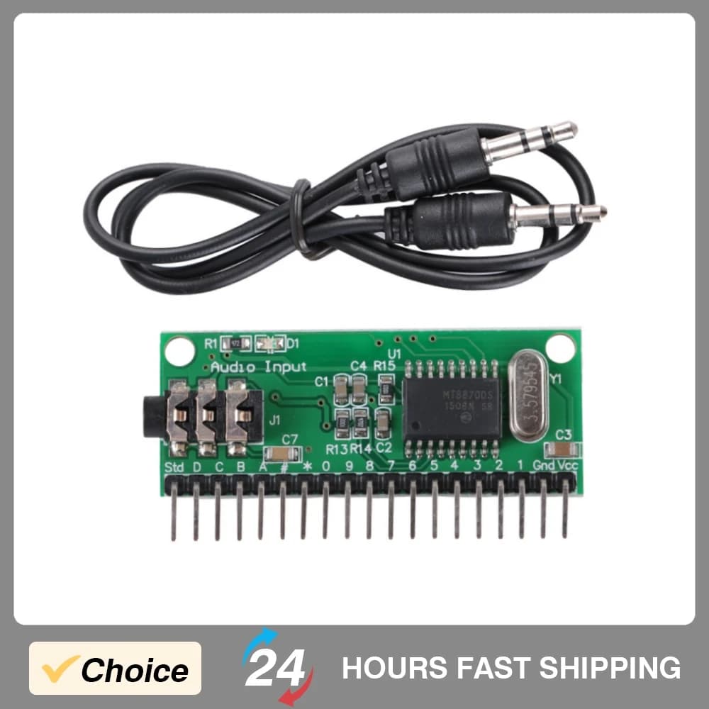 Scheda Decodificatore Audio MT8870 DTMF, Decodificatore Audio a 16 Canali, Controller di Decodifica Vocale per Modulo Decodificatore Audio Domestico Intelligente