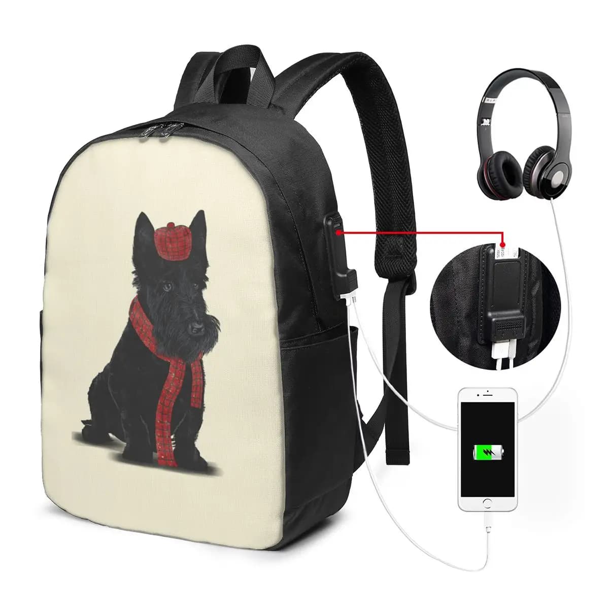 I Love My Scotties Dog 3 Zaino da viaggio per notebook, borsa per computer, borsa da scuola per studenti universitari, borse a tracolla per laptop per uomo e donna