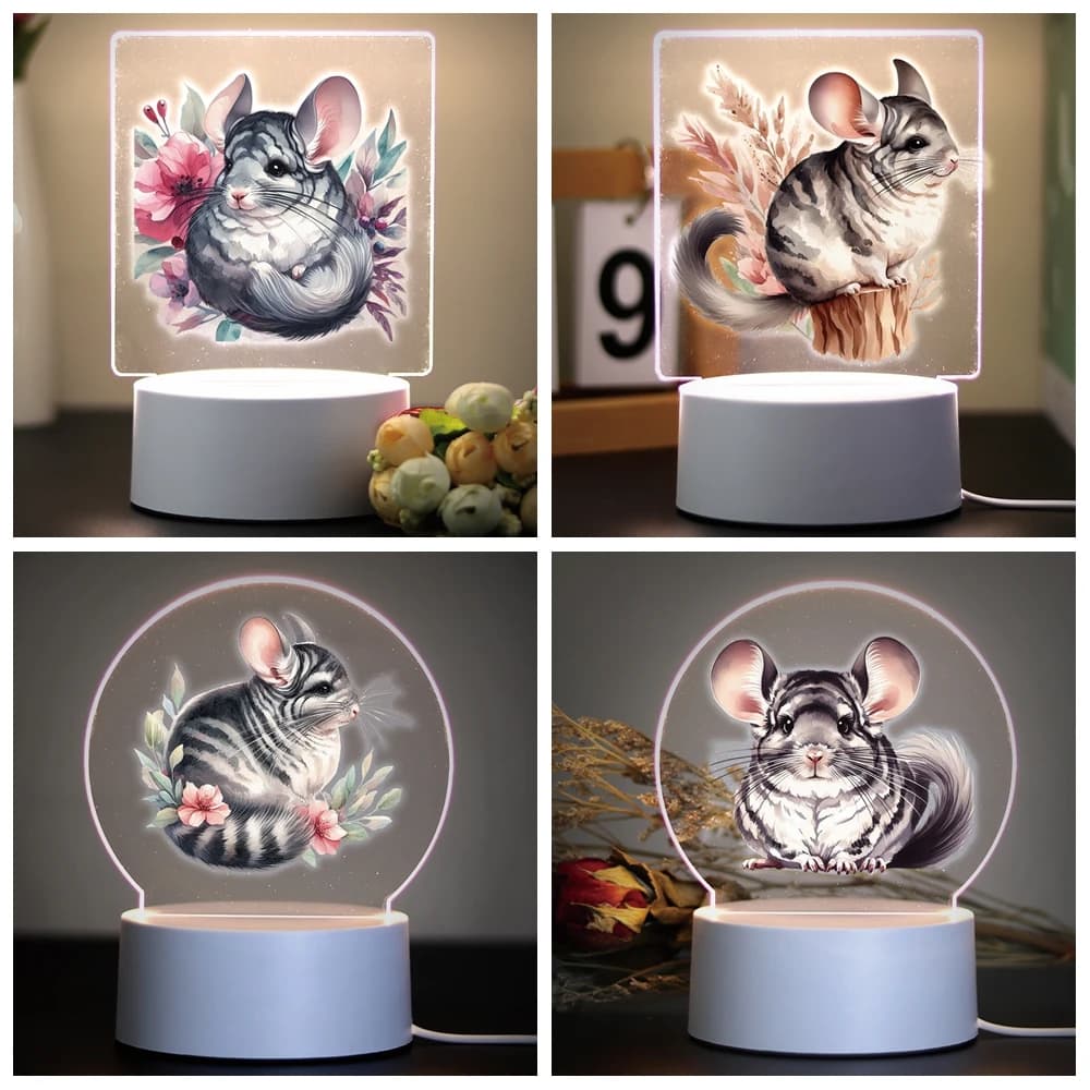 Totoro lampada per bambini Usb Atmosphere Desk Lamp acrilico Led Night Light
