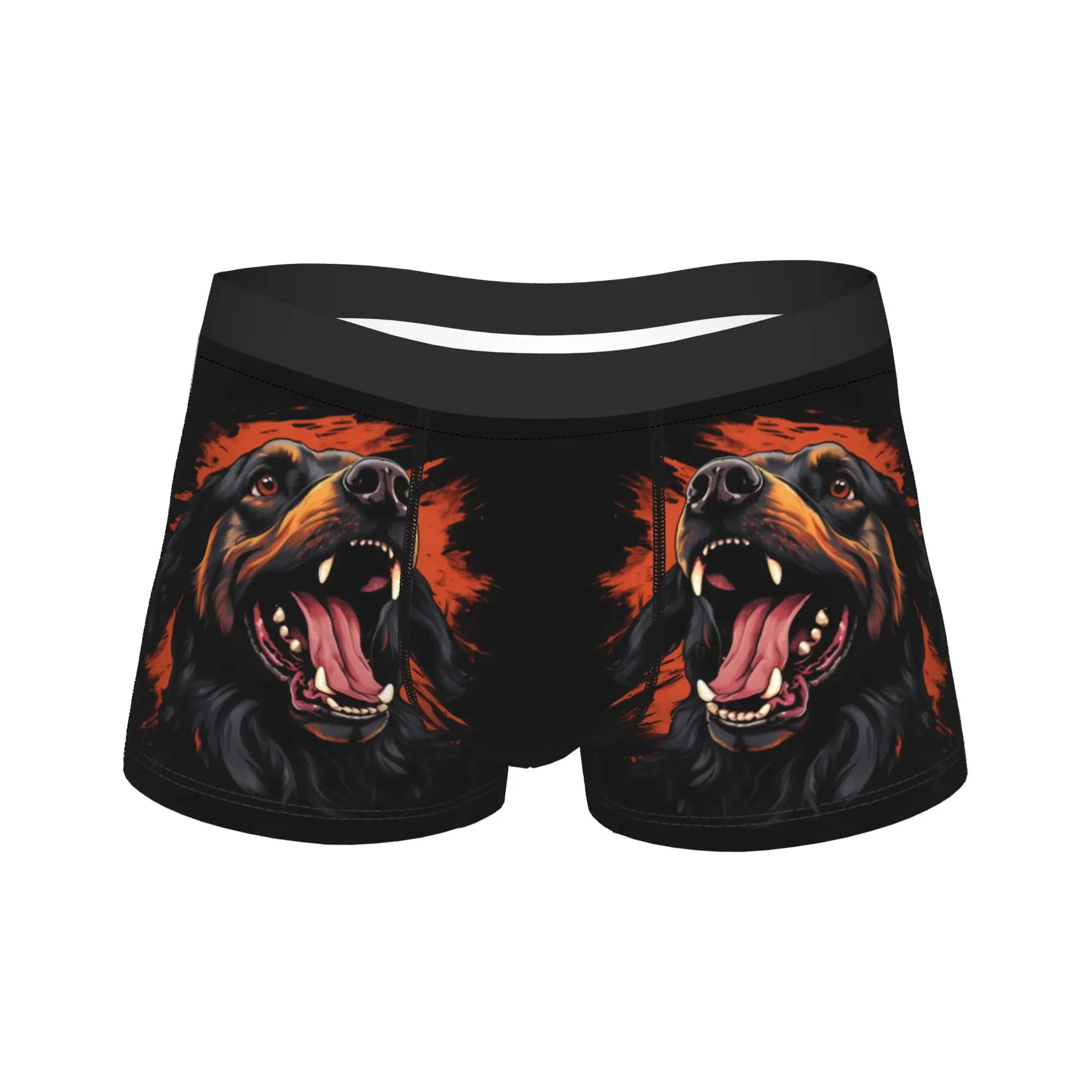 Slip boxer personalizzati con stampa cane simpatico e leale, elastici, con tasca, taglie forti, per uomo