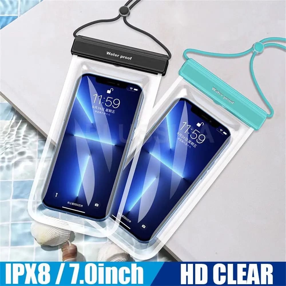 Custodia per telefono impermeabile sotto i 7.0 pollici per iPhone 13 Pro Max Swim Case IPX8 Cover universale per Huawei Xiaomi Redmi Note Samsung