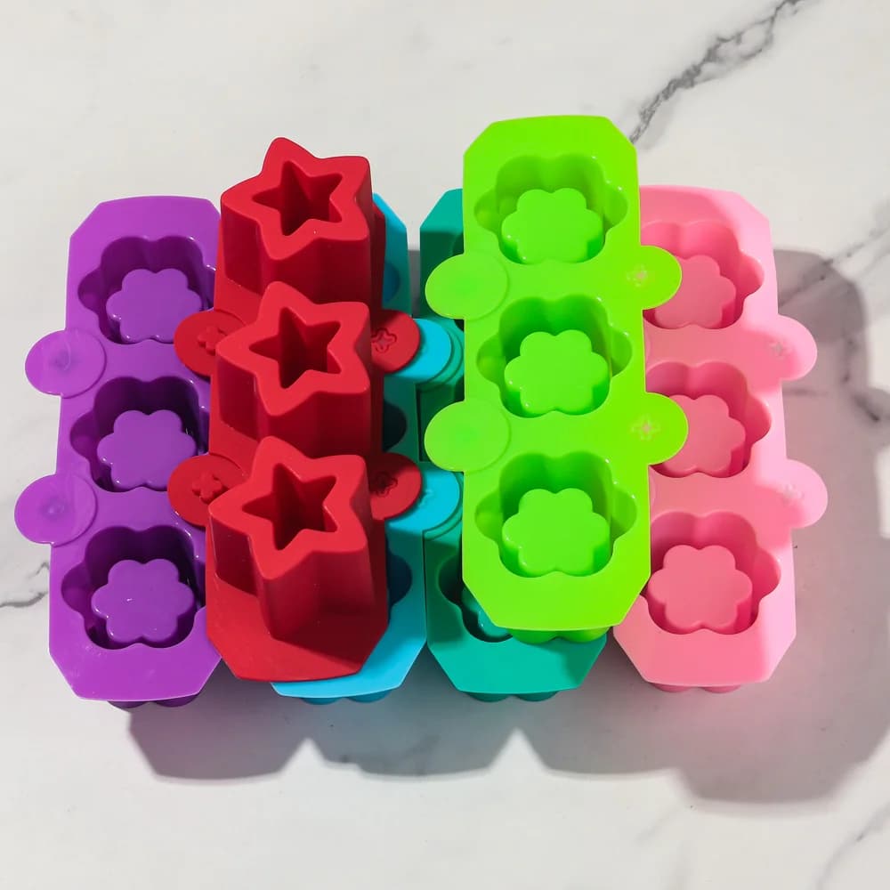 3 Holes Star Flower Concrete Flowerpot Silicone Mold DIY Succulent Vase Gypsum Concrete Cement Clay Mould Handmade Planting Tool
