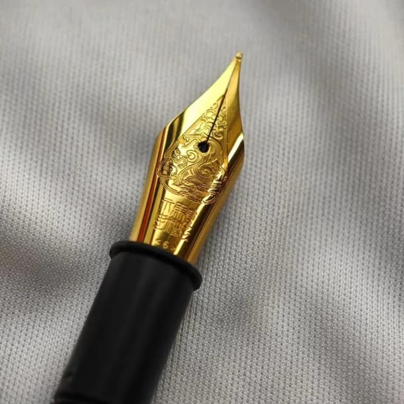 New German Original Bock Pen Nib with Dragon and Horse Engraving No.6 Nib Iridium Gold Fountain Pen Accessory Writing Smooth