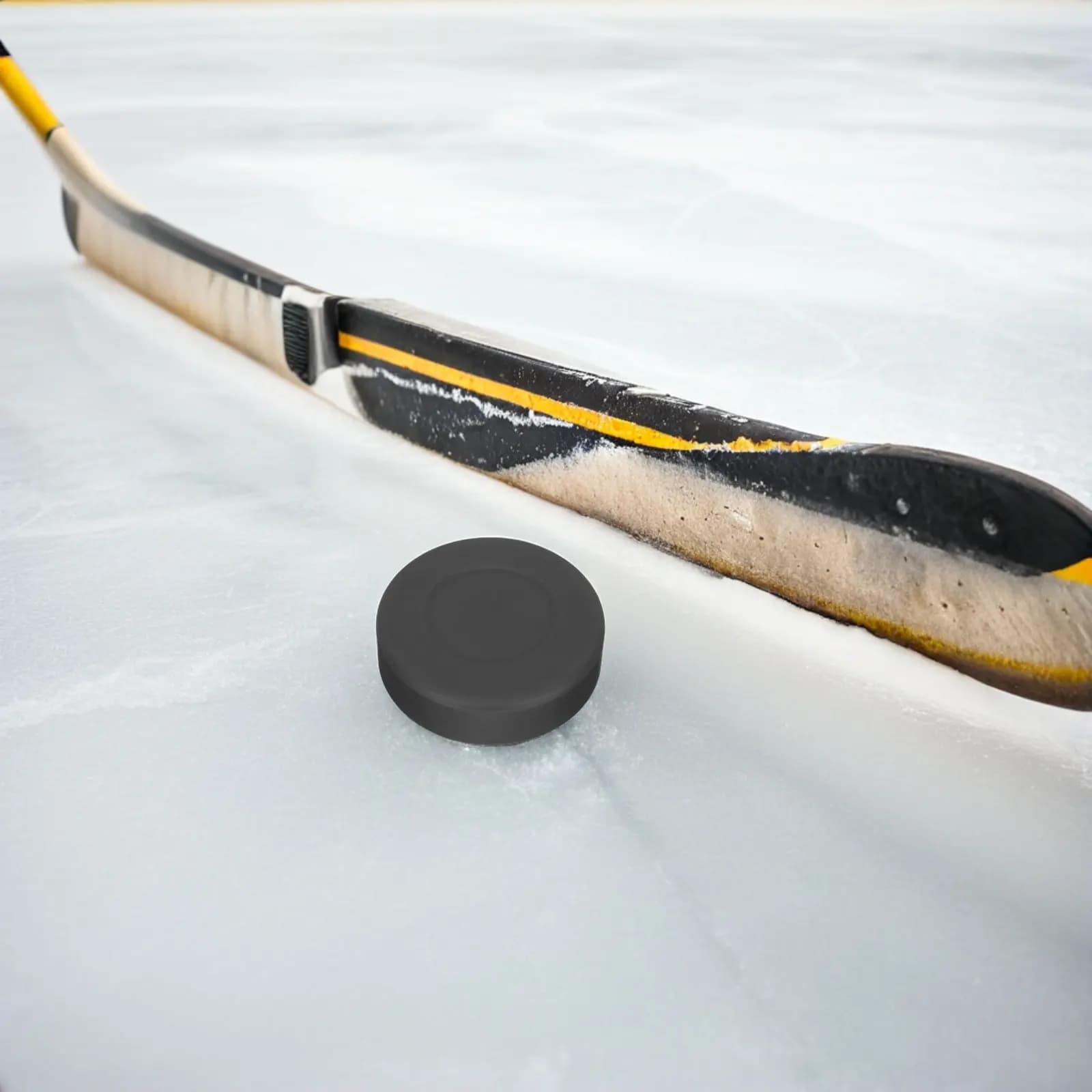 Set di 6 Dischi da Hockey su Ghiaccio in Gomma, Finitura Opaca, Basso Rimbalzo, per Allenamento Indoor e Outdoor