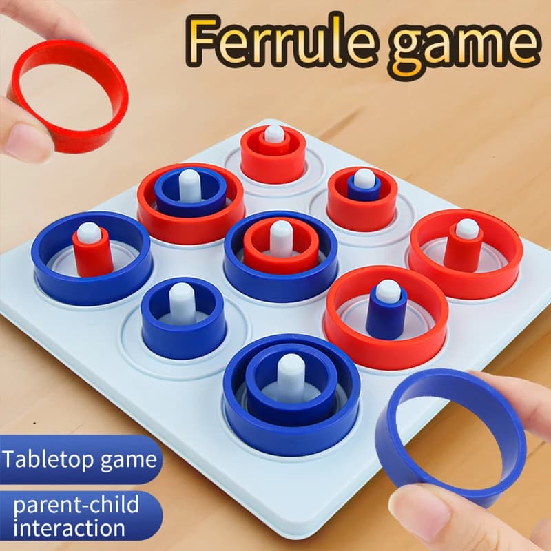 KNYYSECQ Children's Ring Chess Toys Desktop Games Early Education Puzzle Toys Logical Thinking Fun Battle Well Chess