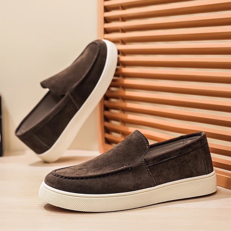 Men's Casual Shoes Suede Leather Loafers Classic British Style Men Shoes Lightweight Soft Moccasins Male Slip on Driving Flats