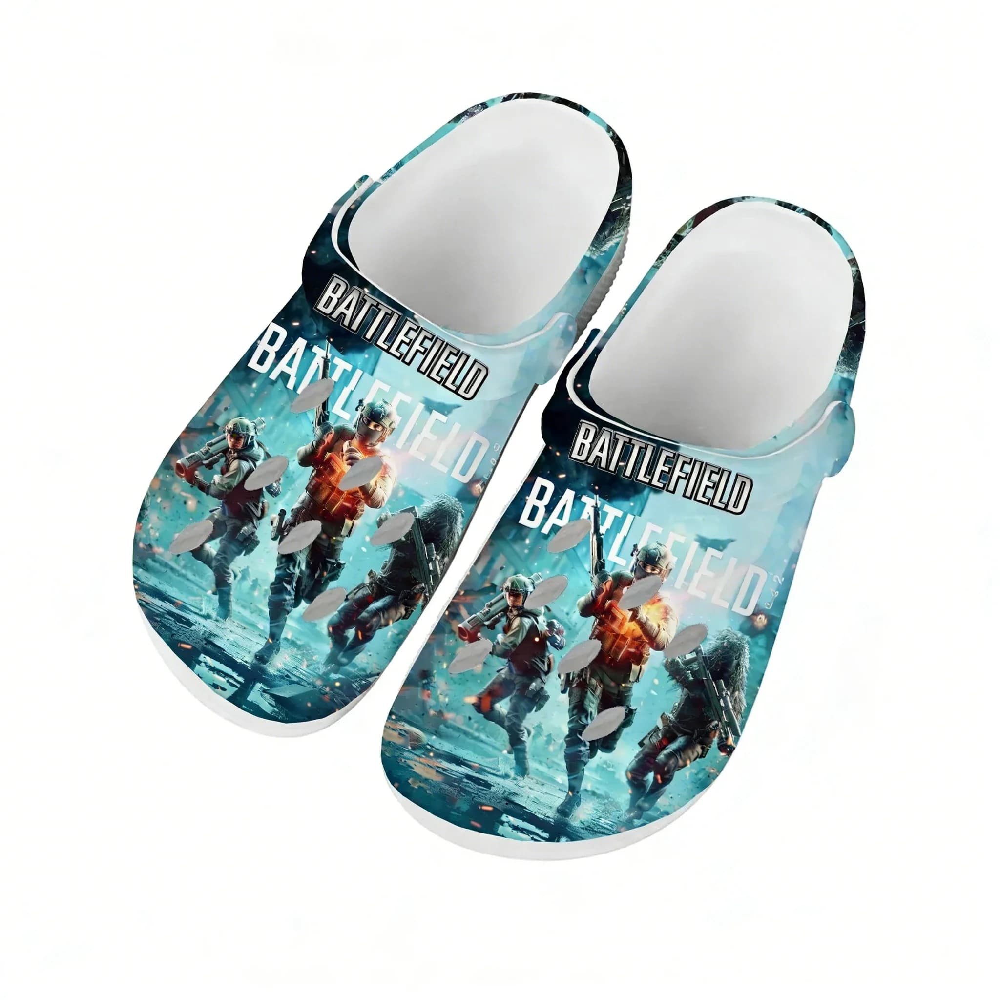 Scarpe da Acqua Battlefield per Uomo e Donna, Comode e alla Moda, Zoccoli da Giardino, Sandali Personalizzabili, Ciabatte Traspiranti con Fori per la Spiaggia