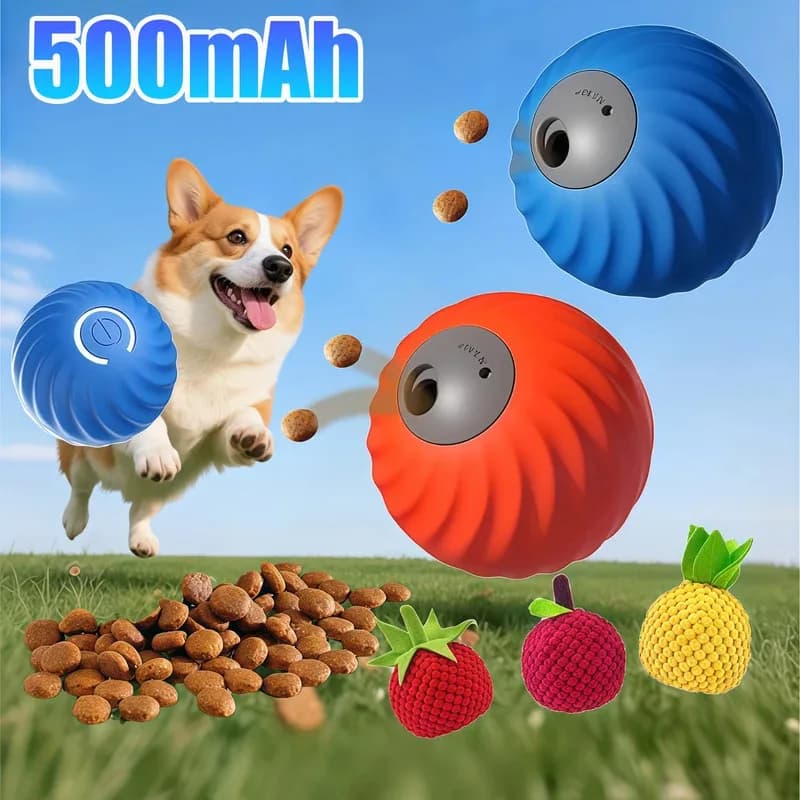 Smart Dog Automatico Snack Shake Ball Toy 2 in 1 Pet Che Perde Palla di Cibo Palla Elettrica Gatto E Cane Macinare Denti Giocattolo Del Cane Strumenti di Alimentazione
