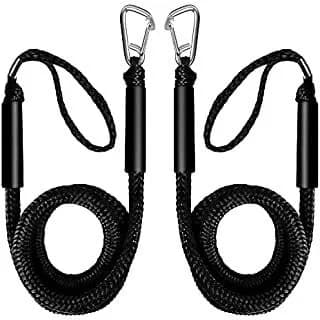 2/1 Pezzi Corde di Ormeggio Elastiche Marine, Corde Bungee, Corde Antiurto per Kayak, Moto d'Acqua, Pontone, Canoa, Accessori per Imbarcazioni a Motore