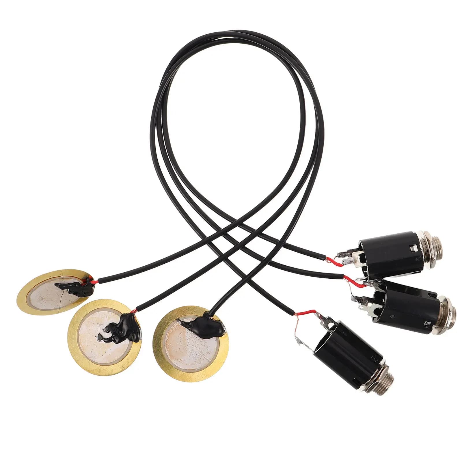 3Pcs Self-Adhesive Piezo Contact Microphone Pickup for Acoustic Guitar Ukulele Violin Banjo Mandolin Erhu Stringed Instruments