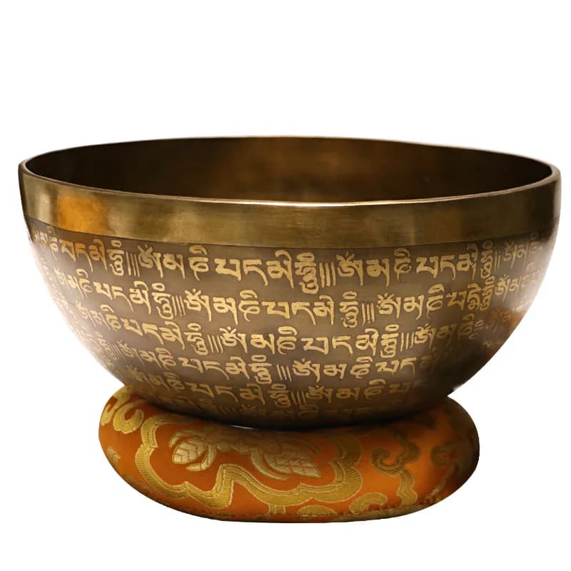 Nepal Handmade Tibetan Singing Bowl Large Chakra Alchemy Sound Mallet Singing Bowl Set Sound Therapy Meditation Bowls