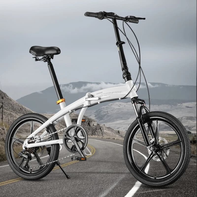Aluminum Folding Bike Lightweight Portable Shock Absorbing Small Wheel 20 Inch Commuter Urban Student Adult Unisex Bikes