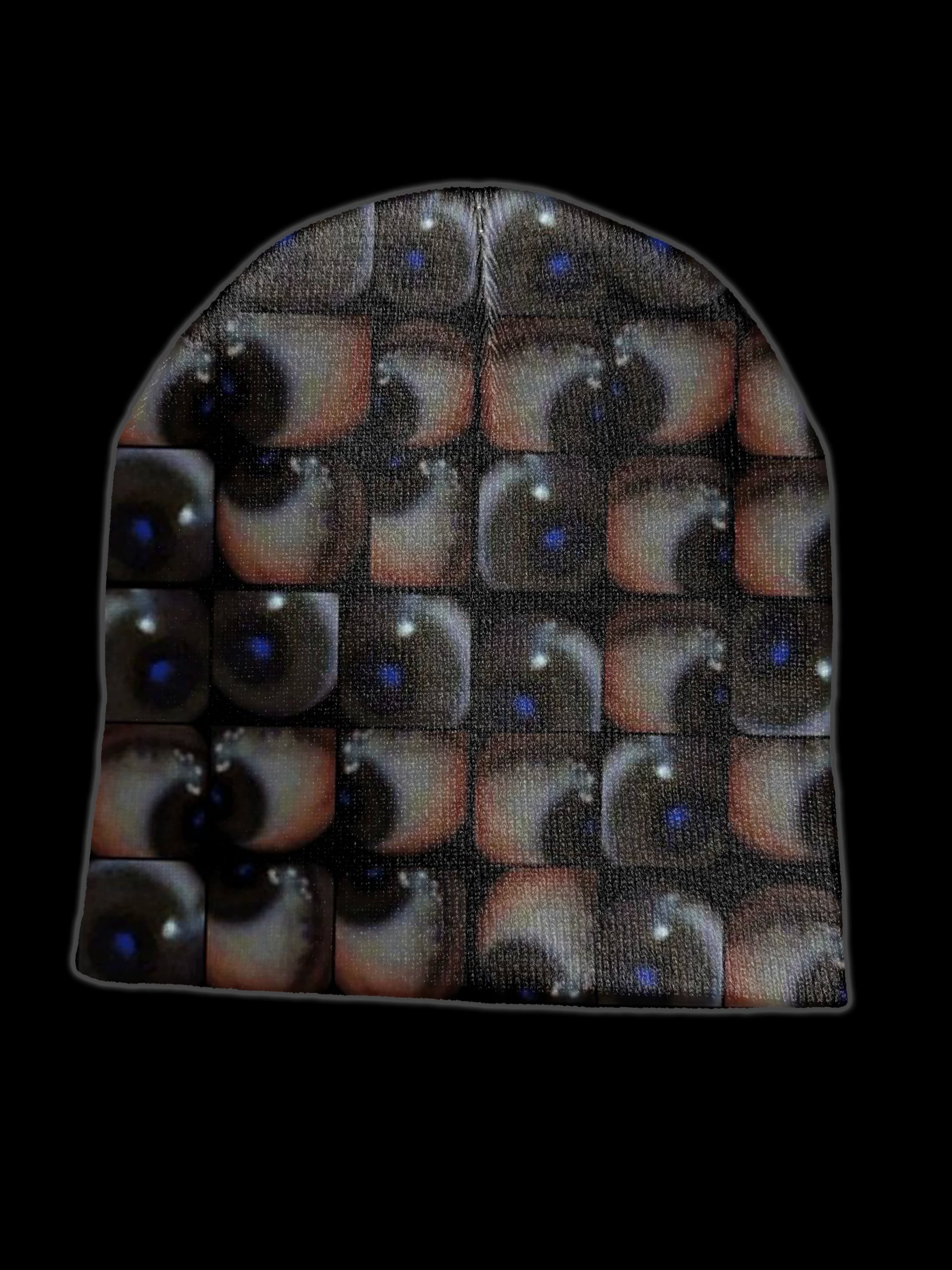 Dark Surreal Printed Hat for Men and Women, Winter Hat for Gothic Subculture