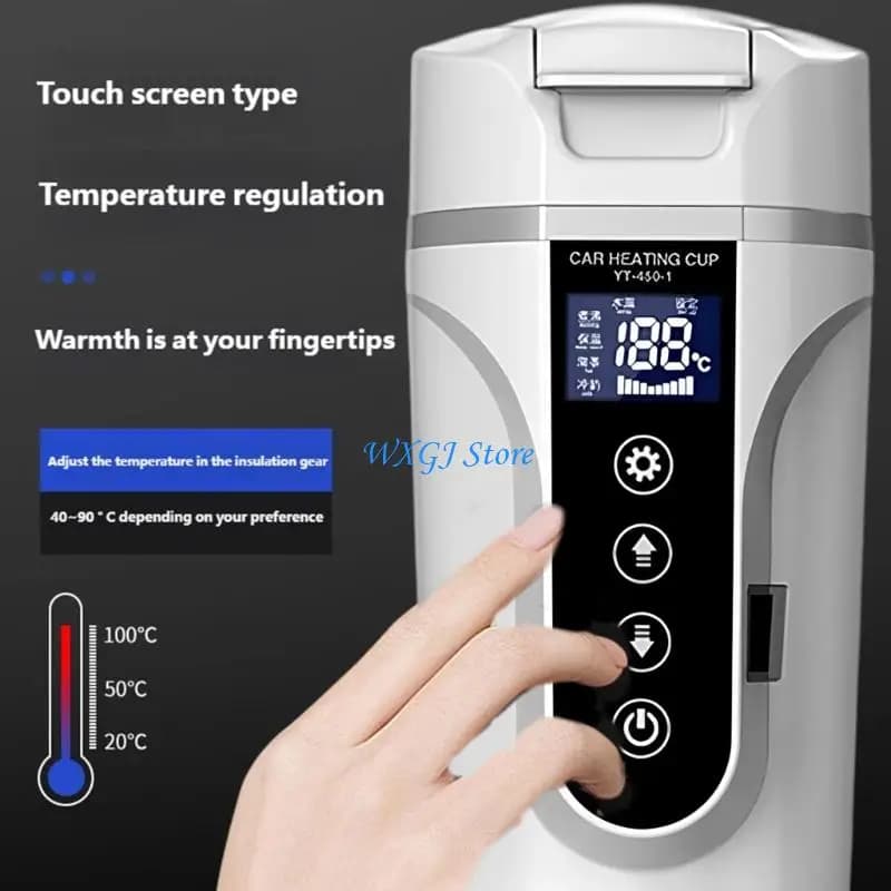 37JE Vehicle Electric Kettle Easy Storage 680ml Capacity Water Boiler for Journeys