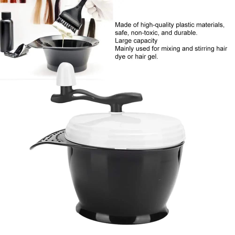 Hand Crank Hair Dye Mixing Bowl Professional Salon Hair Color Blender Tool Home DIY Tint Cream Stirrer NonSlip Grip