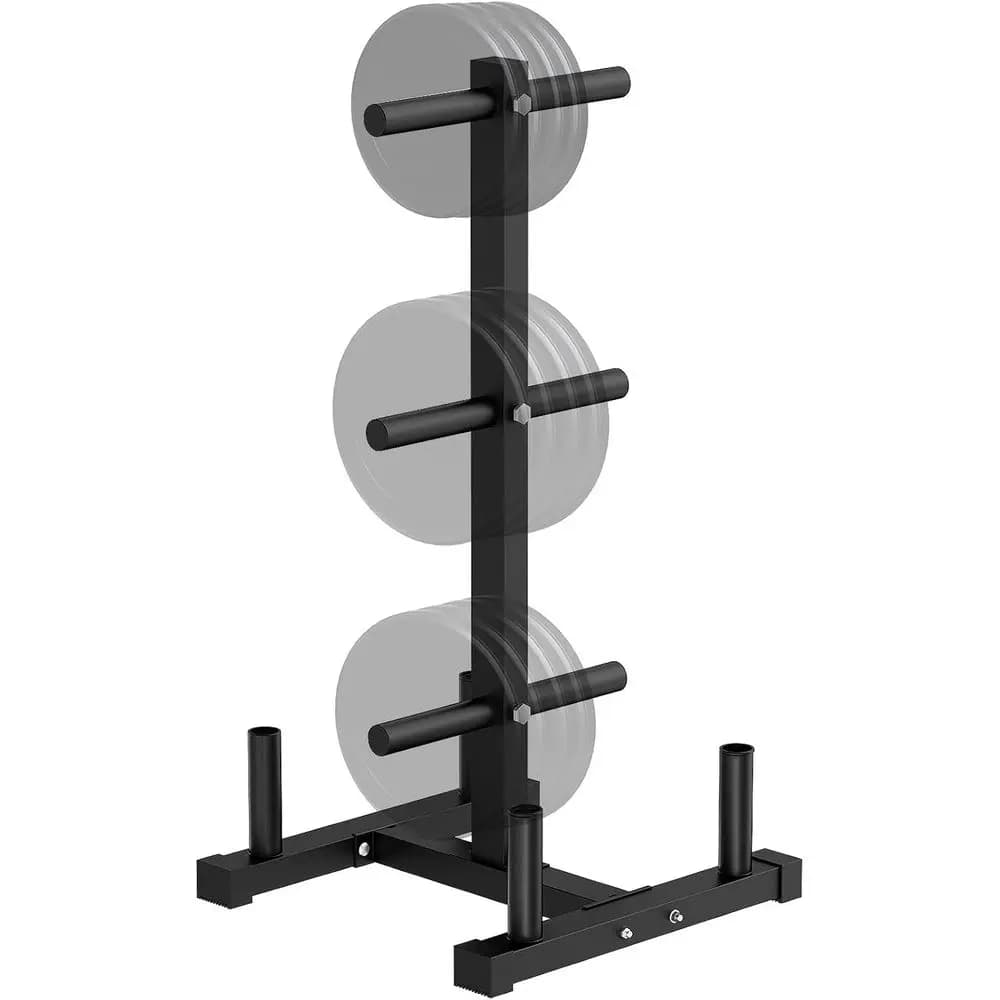 Porta Pesi o Supporto per Piastre da Palestra Domestica - Porta Piastre a 6 Posti con Base Larga e Stabile, Organizzatore per Barre e Piastre Bumper, Resistente