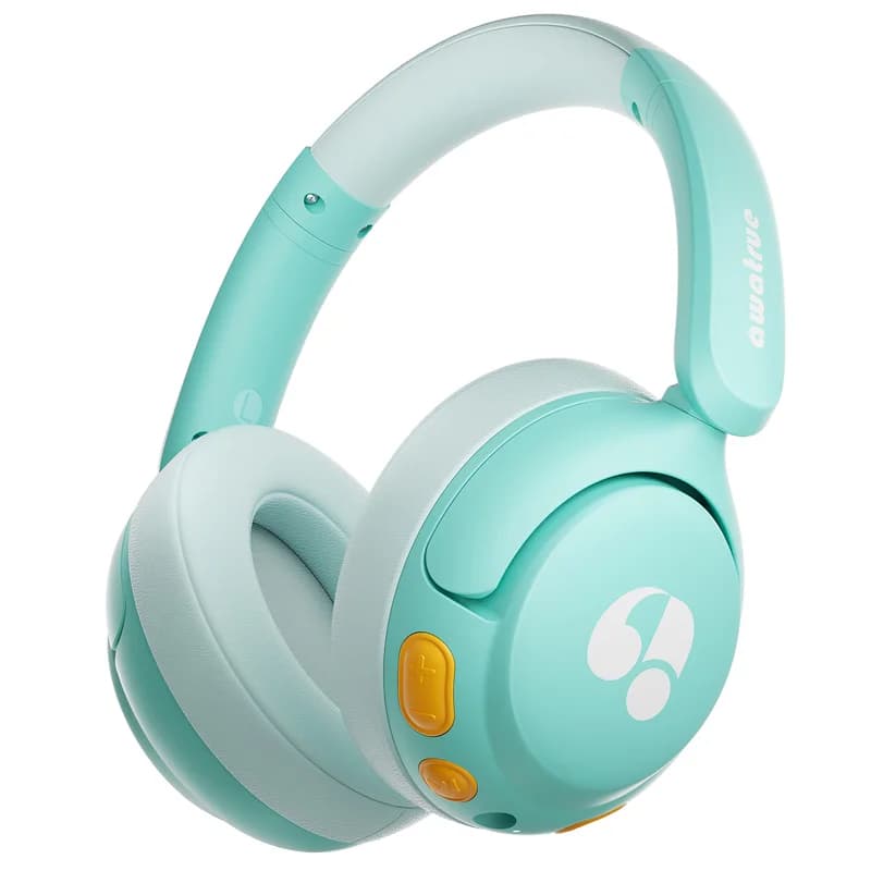 Awatrue Kids Bluetooth 5.4 Headphones 85dB Volume Limiter Foldable Wireless Over-Ear Headphones Built-in Mic for IPad, Travel
